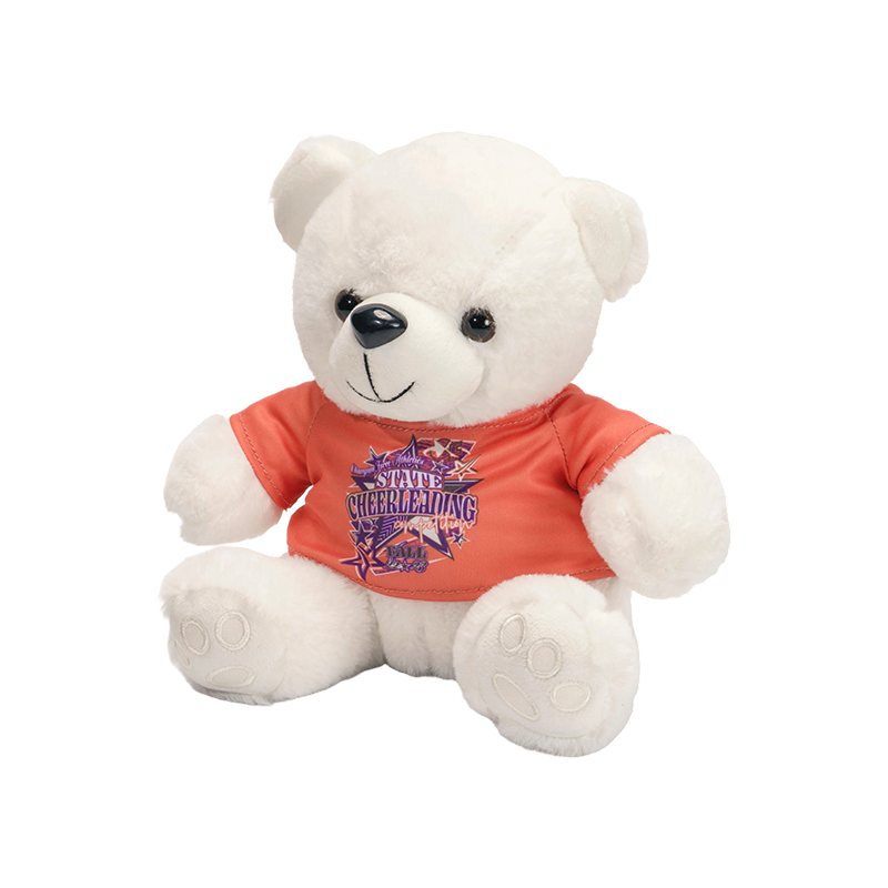 Bedårande plyschleksak för björn bär en T-shirt Bedårande plyschleksak för björn bär en T-shirt