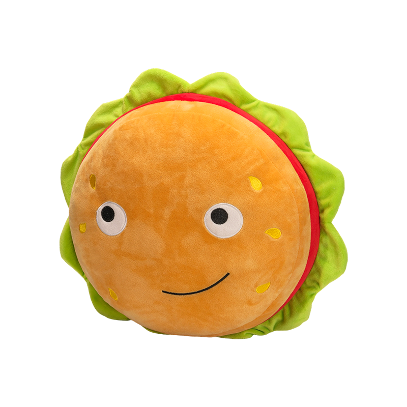 Kreativ Smiley Hamburger Plyschkudde