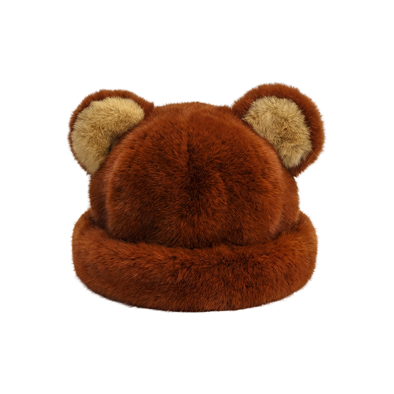 Brun plyschhatt