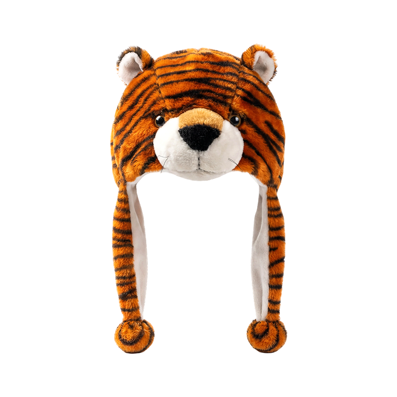 Tigerrandig plyschhatt för björn