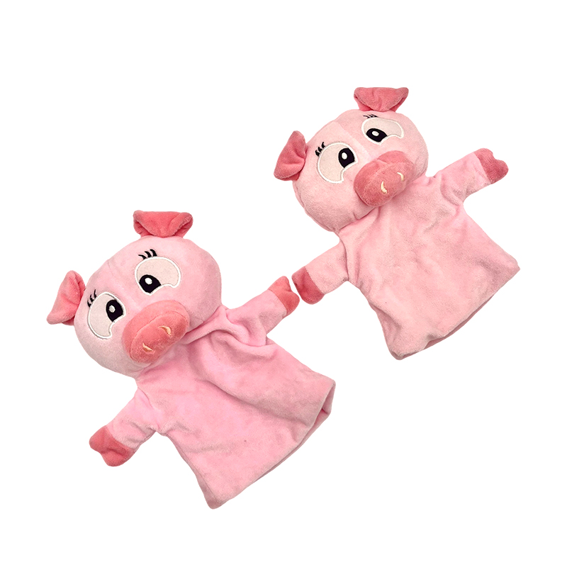 Twin piggy plysch fingerdockor